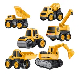 COELON Kids Engineering Oil Tank Dump Truck Hydraulic Excavator Toy Vehicle-48