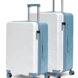 Assembly Flowe Set Of 2 Hard Sided Trolley Suitcases-78