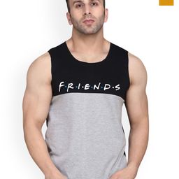 SLOWLORIS Men Pack Of 2 Printed Bio-Wash Combed Cotton Gym Vests-picture-39