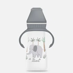 Juniors by Babyshop Kids Transparent & Grey Elephant Printed Feeding Bottle - 250 ml-image-7