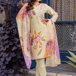 JULEE Women Floral Print Regular Kurta with Trousers & Dupatta-picture-48