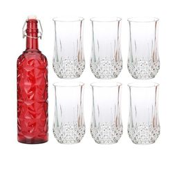 SOMIL Red Glass Airtight Can Bottle-image-95