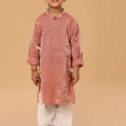 The Mini Trunk Boys Mandarin Collar Straight Kurta With Trouser-25