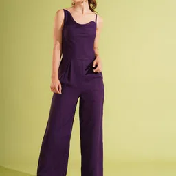 Globus Summer Rave Women Cowl Neck Basic Jumpsuit-picture-47