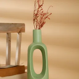 Arrabi Green Textured Ceramic Stoneware MatteVase-14