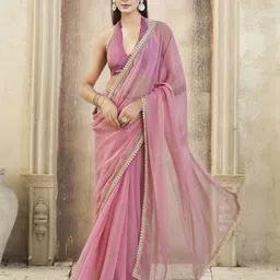 Tikhi ImliEmbellished Border Saree With Blouse Piece-picture-51