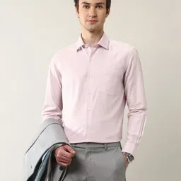 Arrow Men Classic Fit Spread Collar Solid Cotton Formal Shirt-picture-47