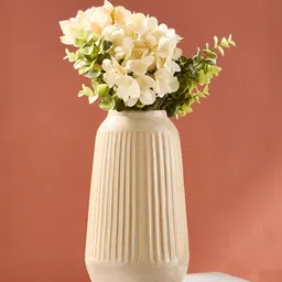 Fabindia Beige Flower Vase-image-99