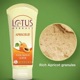 Lotus Herbals Apriscrub Set Of 3 Fresh Apricot Face Scrub-100g Each image 4