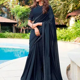 Styleveda Women Polka Dots Printed Saree-picture-26