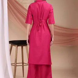 KS KAMYA SAREES Women Regular Straight Kurta with Palazzos image 2