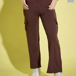 DIMPY GARMENTS Women Pack of 2 Relaxed High-Rise Cargos Trousers-image-77