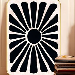 Myntra Elegant Homes White & Black Bold Abstract Daisy Flower Wooden Wall Art-image-84