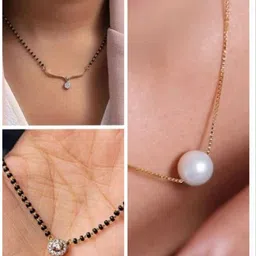 Anouk Gold-Plated Artificial Stones and Beads Mangalsutra image 2