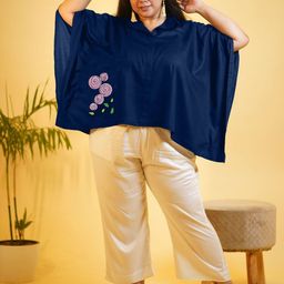 LetsDressUp Printed V-Neck Kanfan Top With Palazzo Co-Ords-image-57