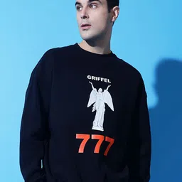 GRIFFEL Men Printed Round Neck Long Sleeves Pullover Sweatshirt-picture-22