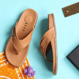 ELLE Women Textured T-Strap Flats-29