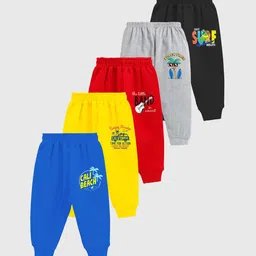 KUCHIPOO Infant Boys Pack Of 5 Joggers-7