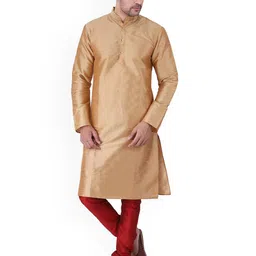 Sadree Men Regular Dupion Silk Kurta with Pyjamas-image-82