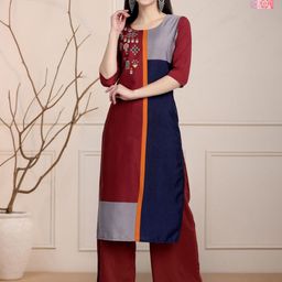 Moda Rapido Women Ethnic Motifs Printed Floral Crepe Kurta-14