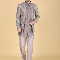 Denis Parkar Embroidered Sherwani Set-image-12