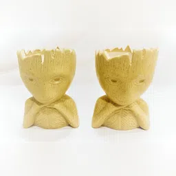 Your Local Store Brown 2 Pieces Textured Ceramic Planters-57