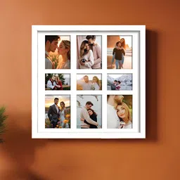 Art Street White 9 Openings Wooden Wall Photo Frame-image-43