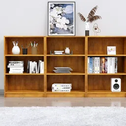 HEXA RED Beige Wooden Book Shelf-picture-10