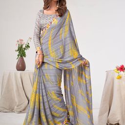 KALINI Printed Saree with Blouse Piece-picture-22