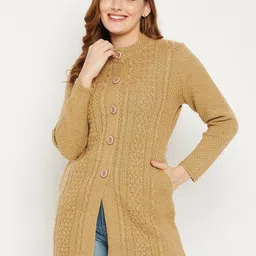 Zigo Women Woollen Longline Cardigan-image-88