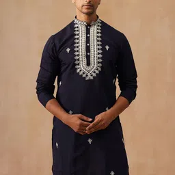 Jompers Men Floral Embroidered Regular Thread Work Kurta with Pyjamas-image-52