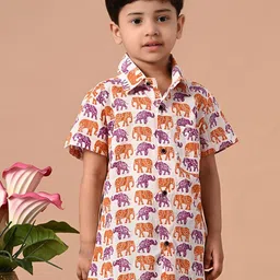 BAESD Boys Comfort Animal Opaque Printed Casual Shirt-image-60