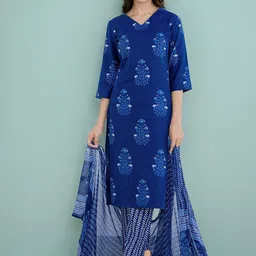 SKYLEE Women Floral Printed Kurta with Trousers & Dupatta-picture-23
