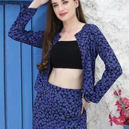 Sera Women Printed Crop Shrug-56