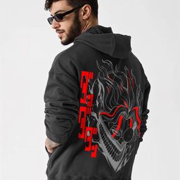 Crazymonk Dandadan Okarun Black Oversized Printed Anime Hoodie-image-60