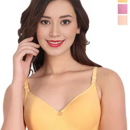Liigne Women Pack of 3 Solid Full Coverage Non Padded Bra-picture-21