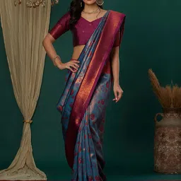 Shriyangan Woven Design Zari Pure Silk Kanjeevaram Saree-picture-52