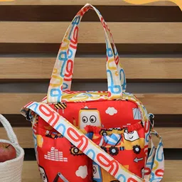 ROSADA Truck Red Fabric Easy to Clean Insulated Tiffin Bag-19