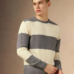 Dennis Lingo Men Colourblocked Pullover-image-37