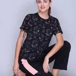 MX Miazi Xchange Printed Cotton T-shirt With Pyjamas-image-99