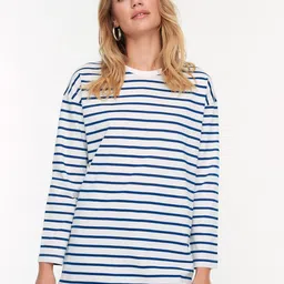 Trendyol Striped Longline Pullover Sweatshirt-picture-26