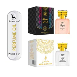 Ramsons SRF Set Of 2 Musk Al Ghazal & Raees Concentrated Perfume Oil - 20ml Each-11