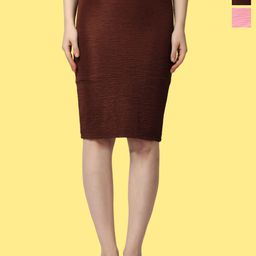 Popwings Pack Of 2 Pencil Knee Length Skirts-image-15