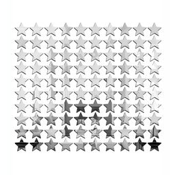 Wall1ders Silver Toned 100 Pieces Acrylic Star Shaped Mirror Wall Stickers-image-16