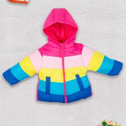 MeeMee Girls Multicoloured Colourblocked Lightweight Open Front Jacket-picture-17