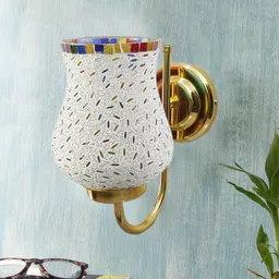 Devansh White & Gold Toned Contemporary Bell Wall Lamps-picture-4