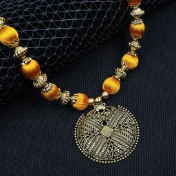AKSHARA Women German Silver Gold-Plated Necklace-image-75