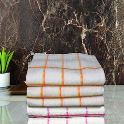 Athom Living White & Pink 6 Pcs Pure Cotton 210 GSM Super Absorbent Quick Dry Hand Towels-image-22