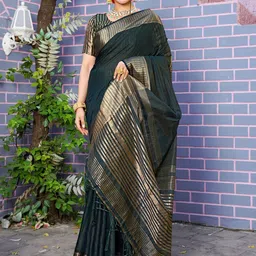 Anouk Woven Design Zari Organza Saree-22