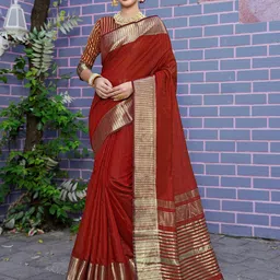 Anouk Woven Design Organza Saree-23
